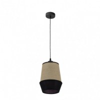 Distribuidor - Lâmpadas Diversas | Colgantes Moderno | COLGANTE CAMPANA 1XE27 SACO/NEGRO REGX30X30 CM Ref: 173993009